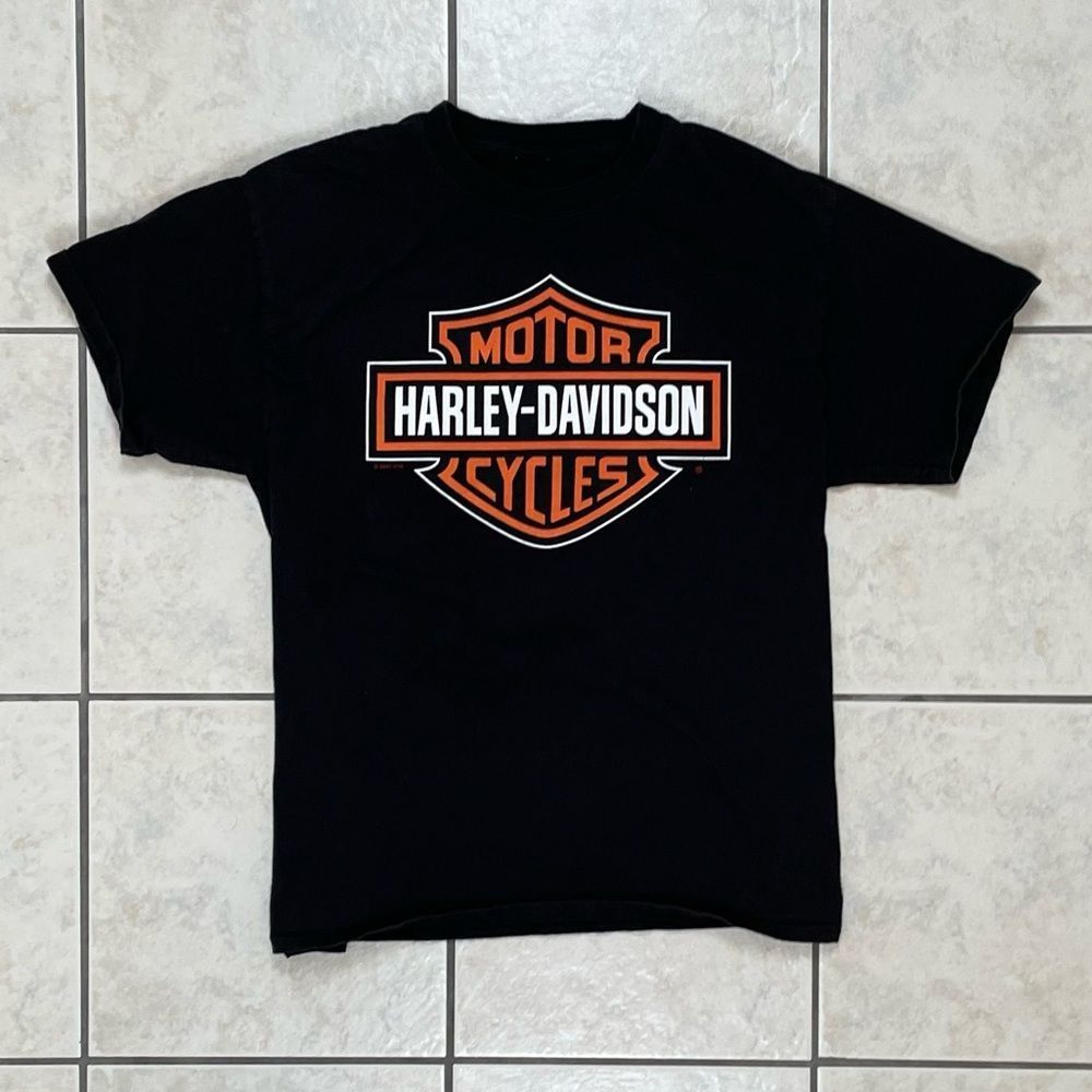 Harley Davidson Peterson’s Miami Florida Graphic T-Shirt Men Adult Large Black